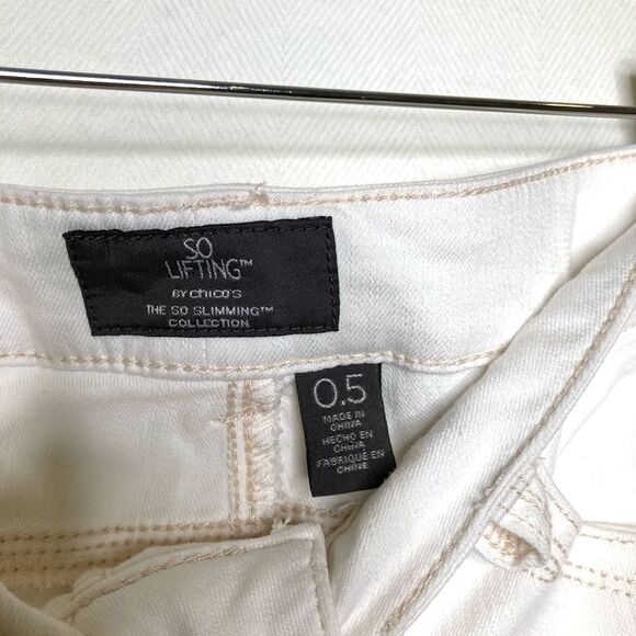 Chicos So Lifting Womens Slim Skinny Jeans White Stretch Pockets Denim S / 6 0.5 - Picture 11 of 12